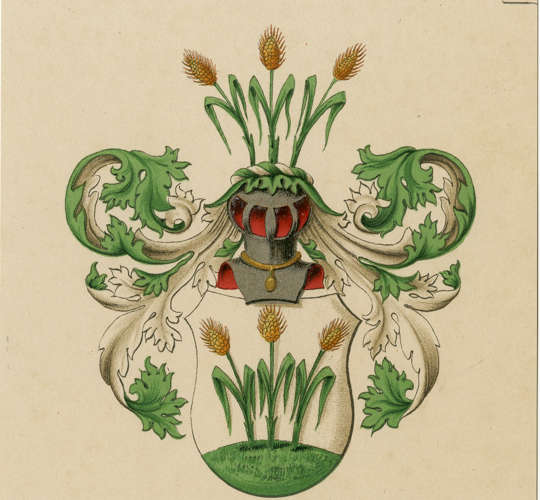 , Antique Print – -COAT OF ARMS-FAMILY CREST-WENNING after VORSTERMAN – 1885, Pictura Antique Prints