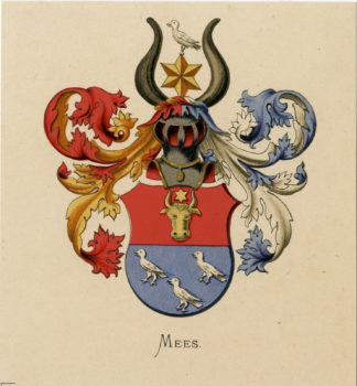 Antique Print - METELERKAMP MEES-COAT OF ARMS-FAMILY CREST-WENNING after VORSTERMAN - 1885