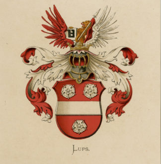 Antique Print - METELERKAMP LUPS-COAT OF ARMS-FAMILY CREST-WENNING after VORSTERMAN - 1885