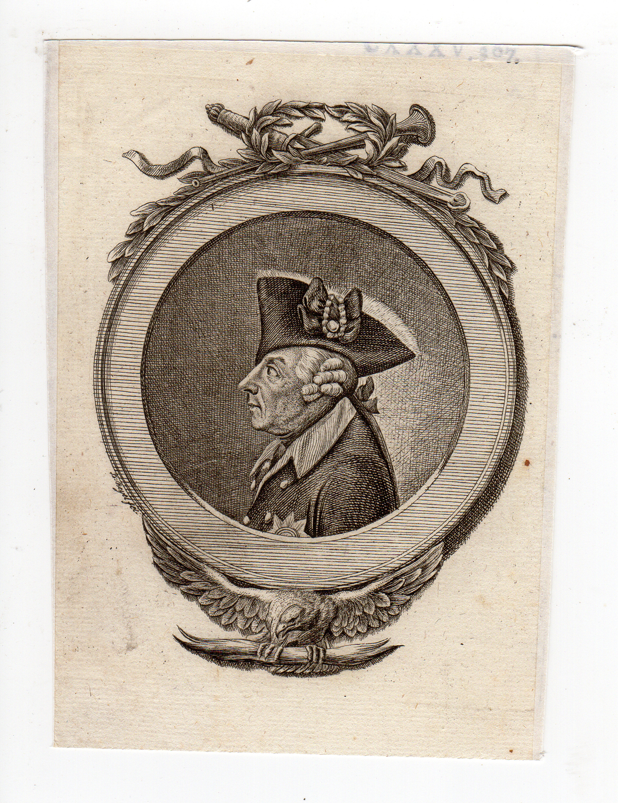 , Antique Print – FREDERICK II THE GREAT-PRUSSIA-PORTRAIT-SMITH – c.1750, Pictura Antique Prints