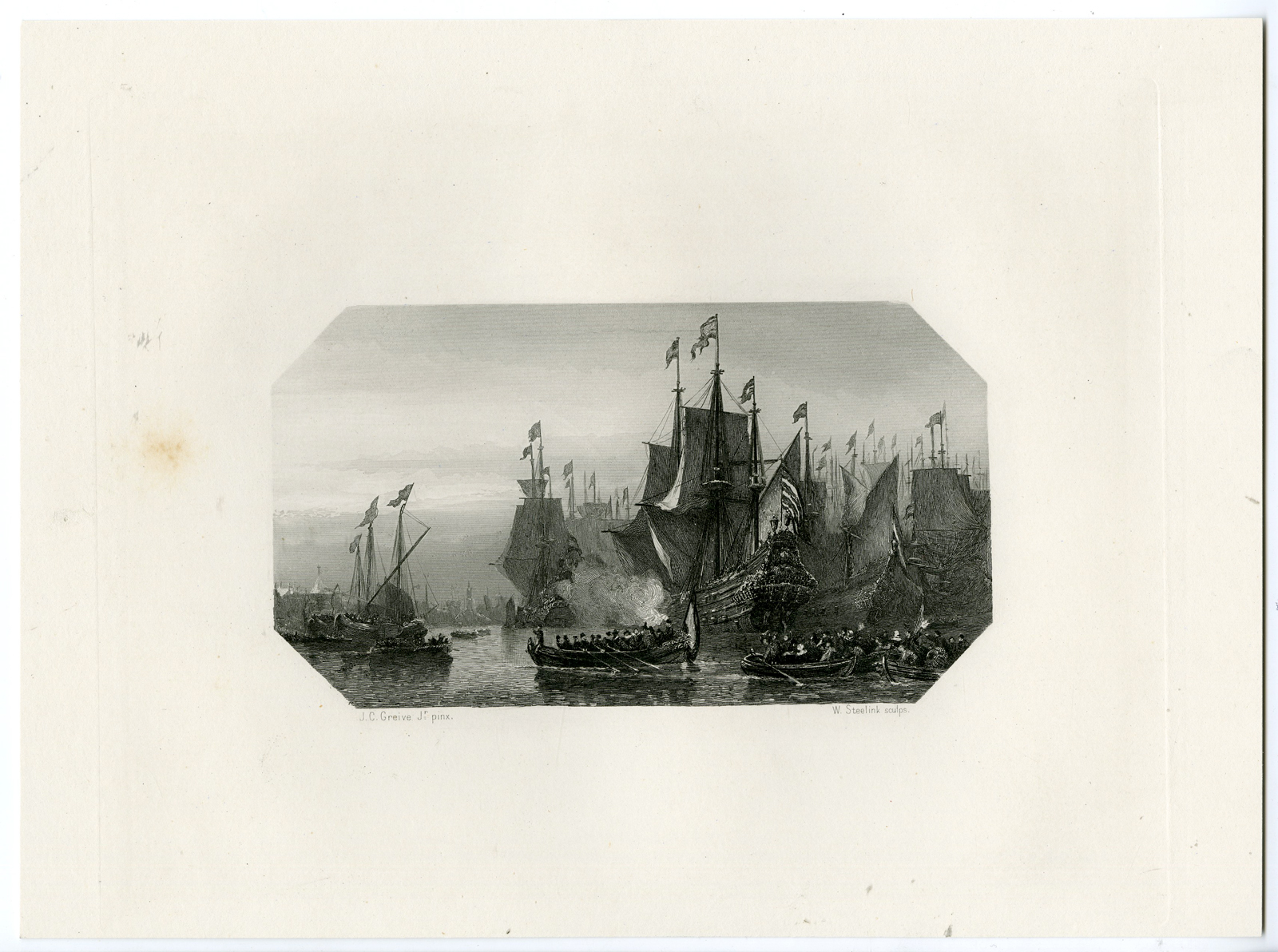 Pco 19470 416x310 Antique Print - PIET HEIN-CONQUEST SILVER FLEET-STEELINK after J.C. Greive - 1880 - Image 2