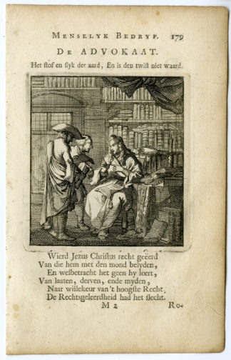 Antique Print-PROFESSION-ADVOKAAT-LAWYER-Luyken-c.1700