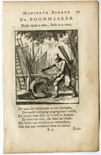 Antique Print-PROFESSION-BOOMMAKER-POLE MAKER-Luyken-c.1700