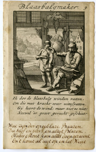 Antique Print-PROFESSION-BLAASBALKMAKER-BELLOWS MAKER-Luyken-1720