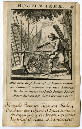 Antique Print-PROFESSION-BOOMMAKER-POLE MAKER-Luyken-1720