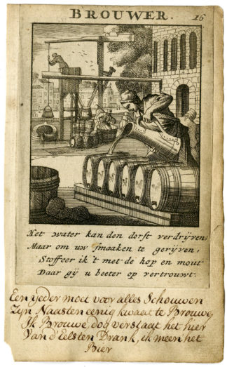 Antique Print-PROFESSION-BROUWER-BREWER-Luyken-1720