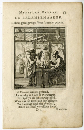 Antique Print-PROFESSION-BALANSMAKER-SCALE MAKER-Luyken-c.1700
