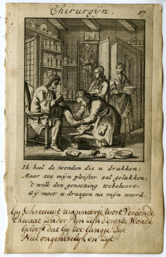 Antique Print-PROFESSION-CHIRURGYN-SURGEON-Luyken-1720