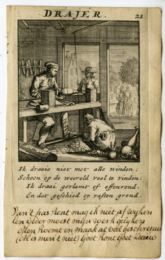 Antique Print-PROFESSION-DRAIER-TURNER-Luyken-1720