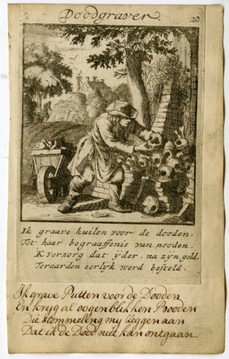 Antique Print-PROFESSION-DOODGRAVER-GRAVE DIGGER-Luyken-1720