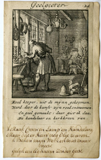 Antique Print-PROFESSION-GEELGIETER-GILDER-Luyken-c.1700