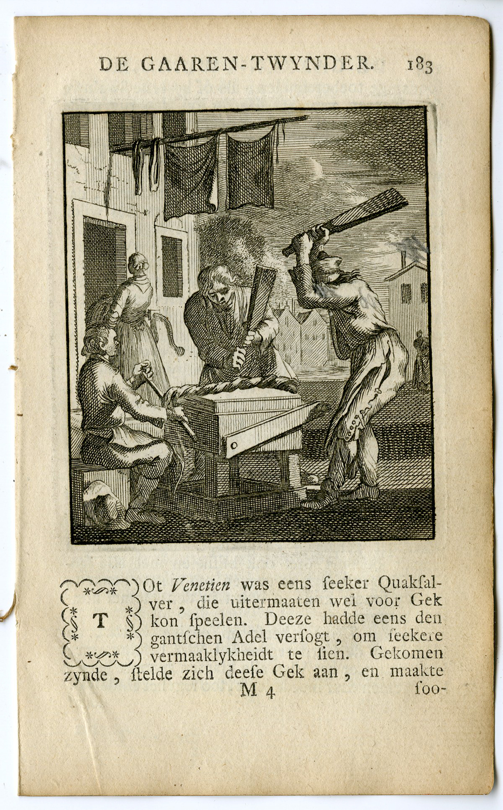 , Antique Print-PROFESSION-DE GAARENTWYNDER-THREAD TWISTER-Luyken-c.1700, Pictura Antique Prints