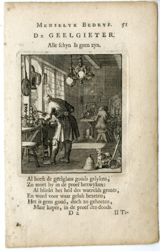 Antique Print-PROFESSION-DE GEELGIETER-GILDER-Luyken-c.1700