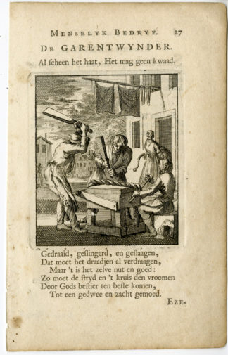 Antique Print-PROFESSION-GARENTWYNDER-THREAD TWISTER-Luyken-c.1700