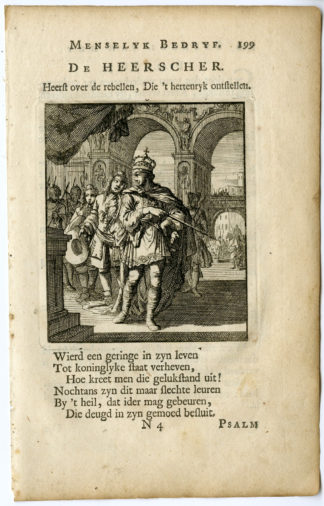 Antique Print-PROFESSION-DE HEERSER-RULER-Luyken-c.1700