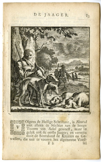Antique Print-PROFESSION-DE JAAGER-HUNTER-Luyken-c.1700