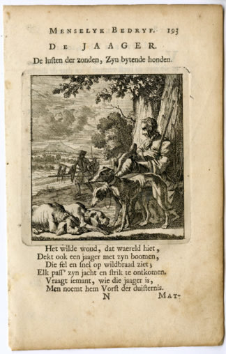 Antique Print-PROFESSION-DE JAAGER-HUNTER-Luyken-c.1700