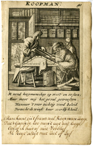 Antique Print-PROFESSION-KOOPMAN-MERCHANT-Luyken-1720