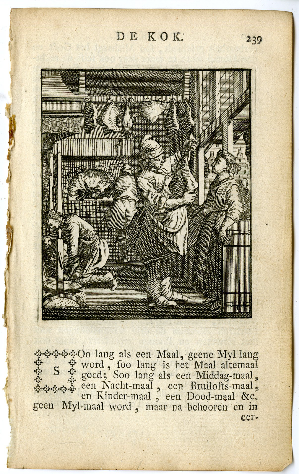 , Antique Print-PROFESSION-KOK-COOK-Luyken-c.1700, Pictura Antique Prints