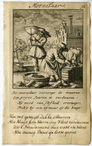 Antique Print-PROFESSION-METZELAAR-MASON-Luyken-1720