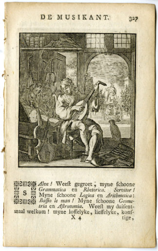 Antique Print-PROFESSION-MUSIKANT-MUSICIAN-Luyken-c.1700