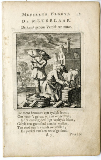 Antique Print-PROFESSION-METSELAAR-MASON-Luyken-c.1700