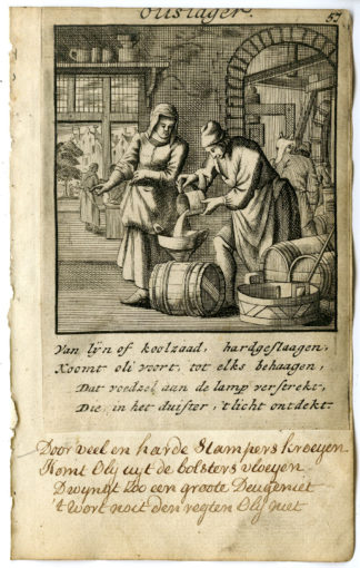 Antique Print-PROFESSION-OLISLAGER-OIL BUTCHER-Luyken-1720