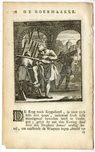 Antique Print-PROFESSION-ROEERMAAKER-RIFLE-GUN MAKER-Luyken-c.1700