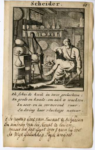 Antique Print-PROFESSION-SCHEIDER-CHEMIST-Luyken-1720