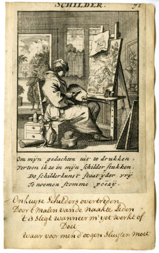 Antique Print-PROFESSION-SCHILDER-PAINTER-Luyken-1720