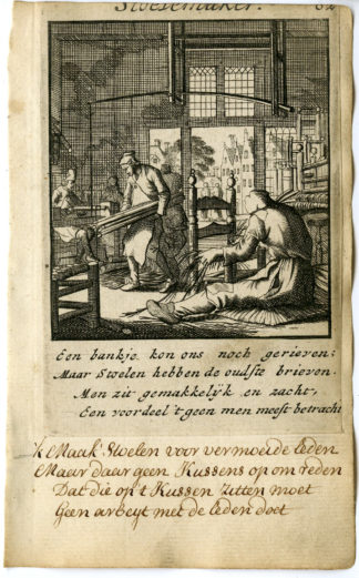 Antique Print-PROFESSION-STOELEMAKER-CHAIR MAKER-Luyken-1720