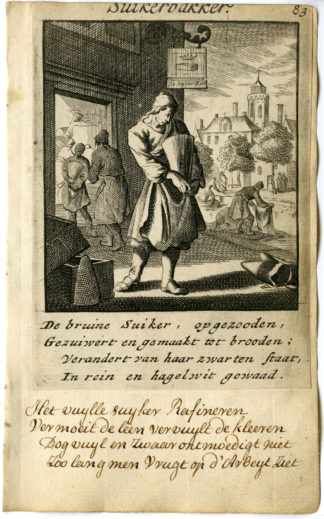 Antique Print-PROFESSION-SUIKERBAKKER-SUGAR BAKER-Luyken-c.1700