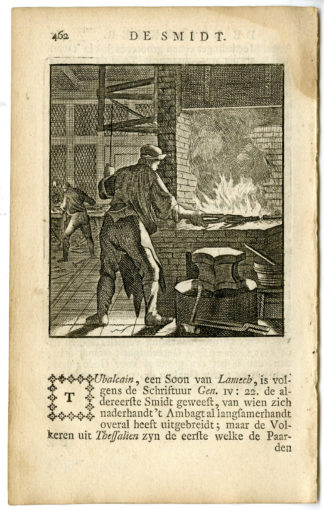 Antique Print-PROFESSION-SMIT-SMITHY-Luyken-c.1700