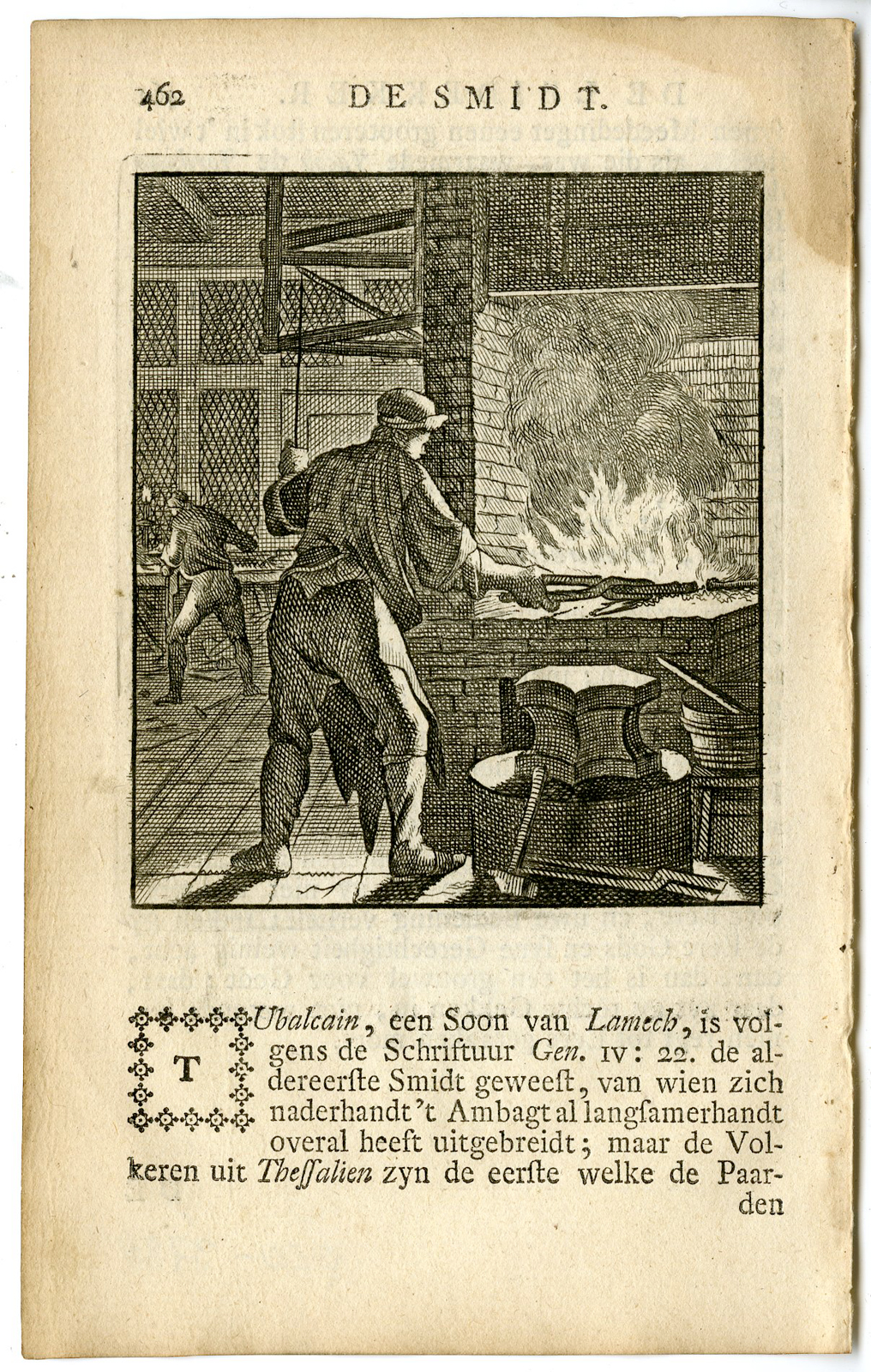 , Antique Print-PROFESSION-SMIT-SMITHY-Luyken-c.1700, Pictura Antique Prints