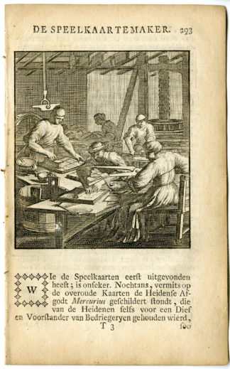 Antique Print-PROFESSION-SPEELKAARTEMAKER-PLAYING CARD MAKER-Luyken-c.1700