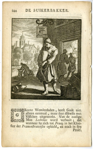 Antique Print-PROFESSION-SUIKERBAKKER-SUGAR BAKER-Luyken-c.1700