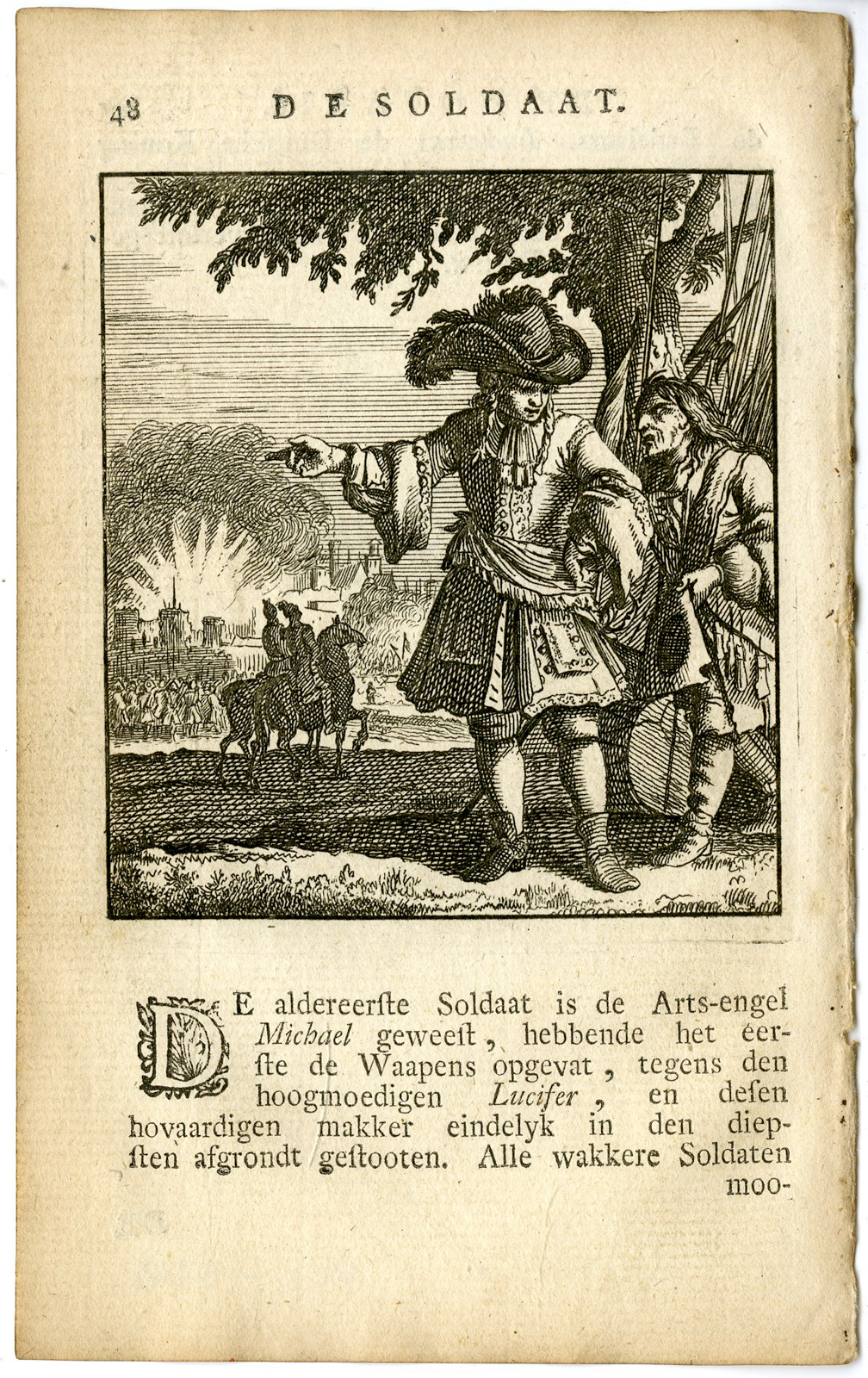 , Antique Print-PROFESSION-SOLDAAT-SOLDIER-Luyken-c.1700, Pictura Antique Prints