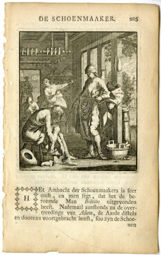 Antique Print-PROFESSION-SCHOENMAKER-SHOEMAKER-Luyken-c.1700