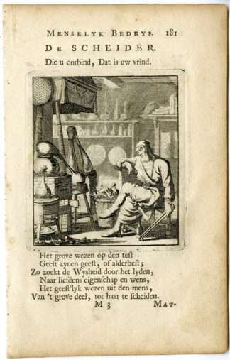 Antique Print-PROFESSION-SCHEIDER-CHEMIST-Luyken-c.1700