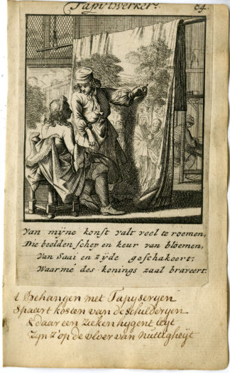 Antique Print-PROFESSION-TAPYTWERKER-CARPET WORKER-Luyken-1720