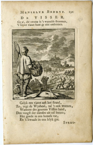 Antique Print-PROFESSION-VISSER-FISHER-Luyken-c.1700