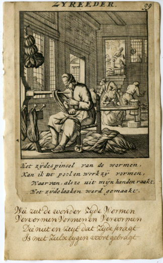 Antique Print-PROFESSION-ZYREEDER-SILK SPINNER-Luyken-1720