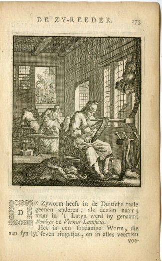Antique Print-PROFESSION-ZY-REEDER-SILK SPINNER-Luyken-c.1700