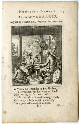 Antique Print-PROFESSION-ZEEVEMAAKER-SIEVE MAKER-Luyken-1720