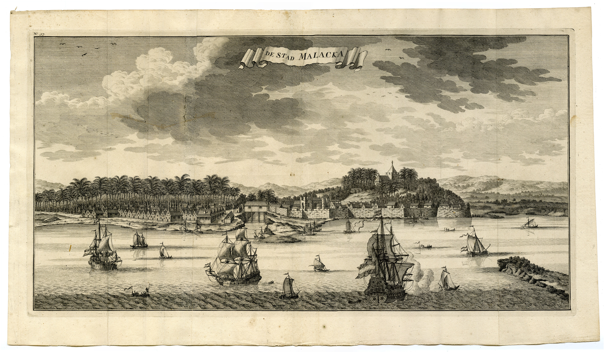 , Antique Print – MALACCA-MALAYSIA-VALENTIJN-VOC – 1724, Pictura Antique Prints