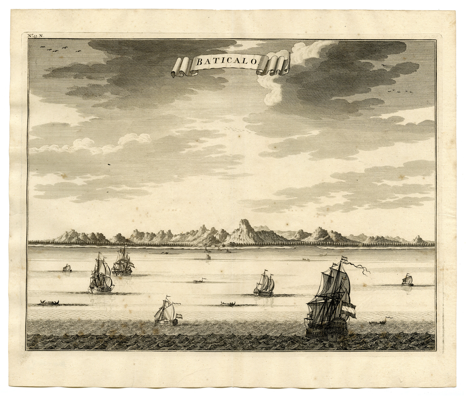 , Antique Print – BATICALO-SRI LANKA-CEYLON-VALENTIJN-VOC – 1724, Pictura Antique Prints