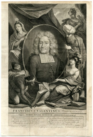 Antique Print - PORTRAIT OF FRANCOIS VALENTIJN-HOUBRAKEN-GOUWEN after BOONEN - 1724