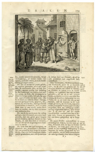 Antique Print - TARRUWESE-PORTUGESE-PRISONER-MALUKU ISLANDS-VALENTIJN-VOC - 1724