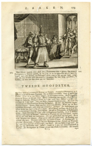 Antique Print - TERNATE-PORTUGESE-MALUKU ISLANDS-INDONESIA-VALENTIJN-VOC - 1724