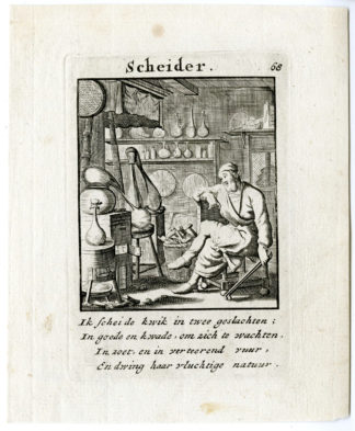 Antique Print-PROFESSION-SCHEIDER-CHEMIST-Luyken-c.1700